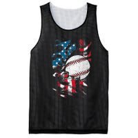 Patriotic Baseball 4th Of July USA American Flag Mesh Reversible Basketball Jersey Tank