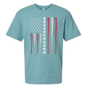 Patriotic Baseball 4th Of July Men USA American Flag Sueded Cloud Jersey T-Shirt