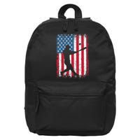 Patriotic Baseball 4th Of July Men USA American Flag 16 in Basic Backpack