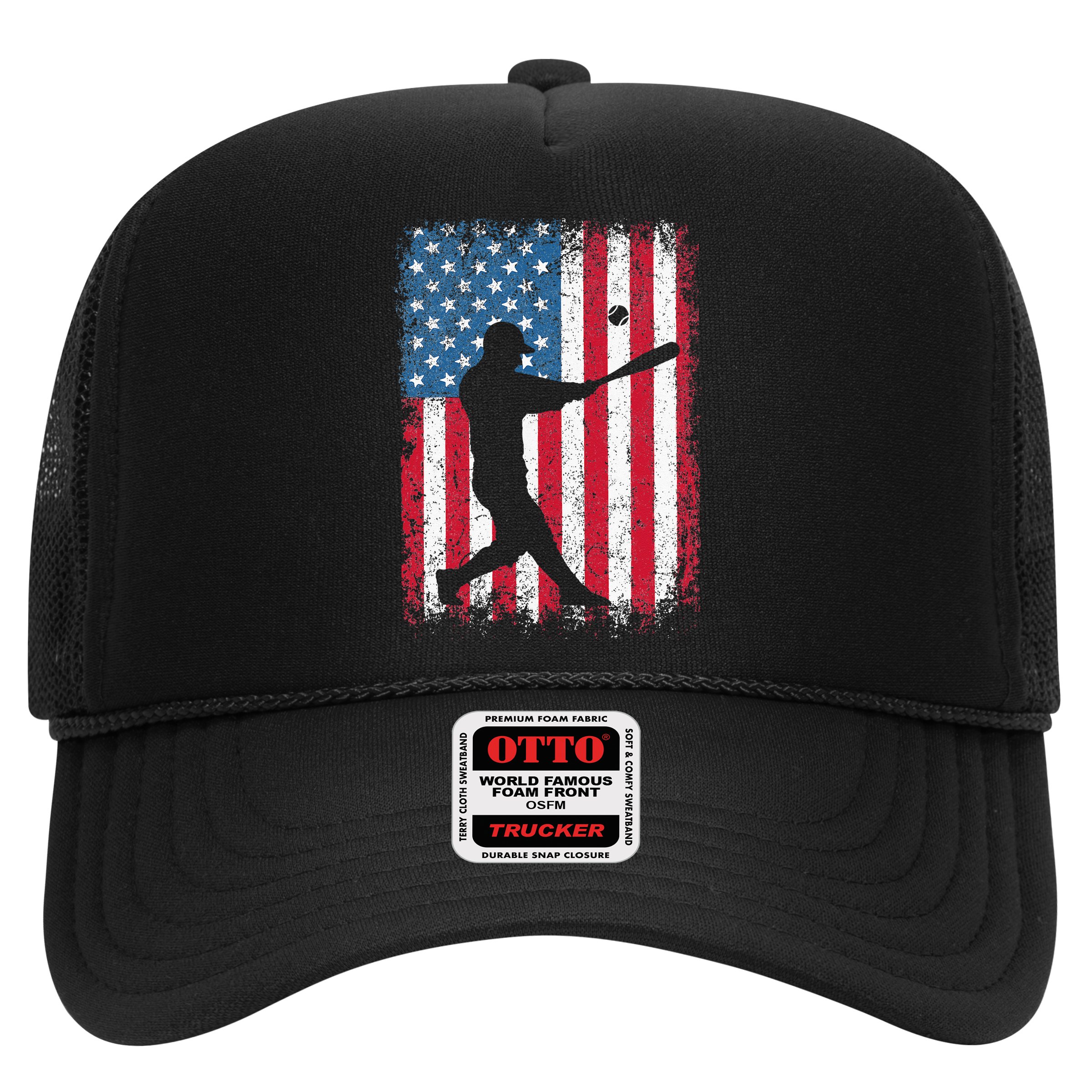 Patriotic Baseball 4th Of July Men USA American Flag Hat