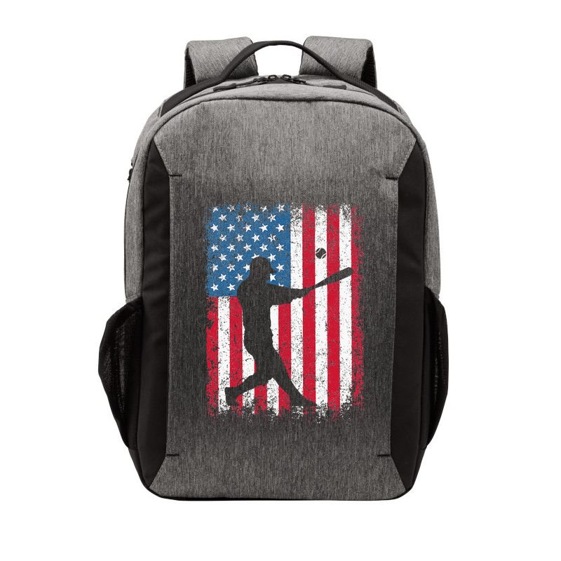 Patriotic Baseball 4th Of July Men USA American Flag Vector Backpack