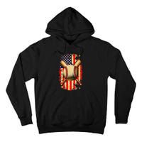 Patriotic Baseball 4th Of July USA American Flag Tall Hoodie