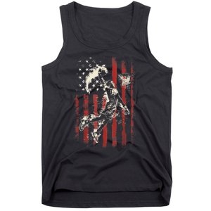 Patriotic Basketball 4th Of July Usa American Flag Tank Top