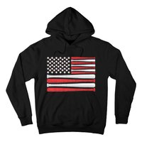 Patriotic Baseball 4th Of July Usa American Flag Vintage Baseball American Flag Hoodie