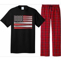 Patriotic Baseball 4th Of July Usa American Flag Vintage Baseball American Flag Pajama Set