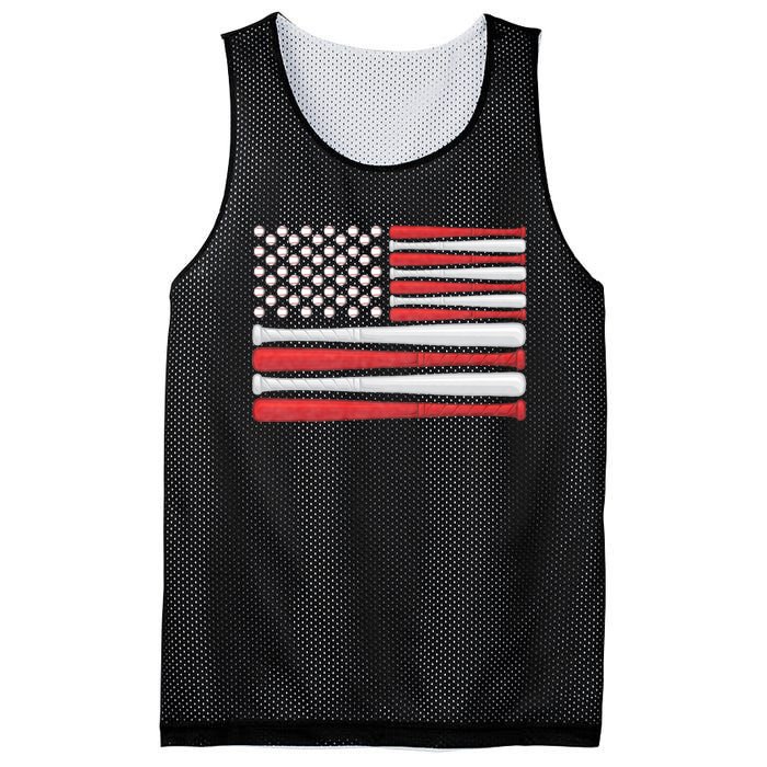 Patriotic Baseball 4th Of July Usa American Flag Vintage Baseball American Flag Mesh Reversible Basketball Jersey Tank