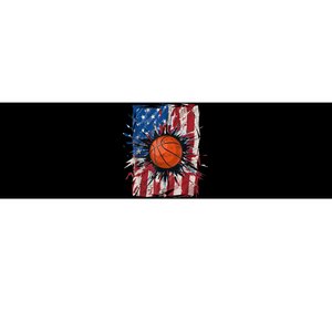 Patriotic Basketball 4th Of July Men USA American Flag Boy Bumper Sticker