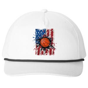 Patriotic Basketball 4th Of July Men USA American Flag Boy Snapback Five-Panel Rope Hat