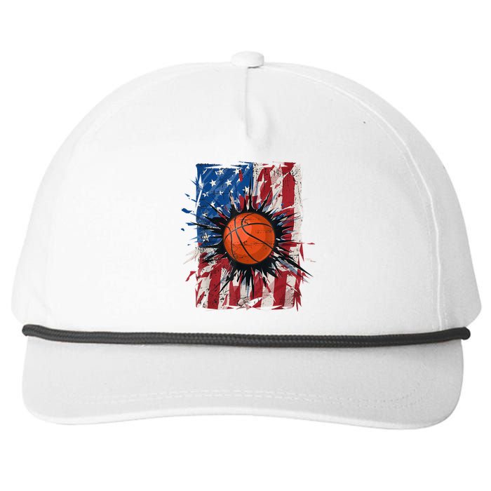 Patriotic Basketball 4th Of July Men USA American Flag Boy Snapback Five-Panel Rope Hat