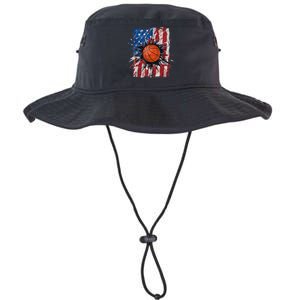 Patriotic Basketball 4th Of July Men USA American Flag Boy Legacy Cool Fit Booney Bucket Hat