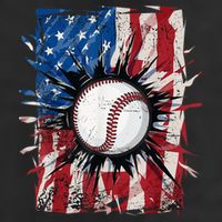 Patriotic Baseball 4th Of July Usa American Flag Hat