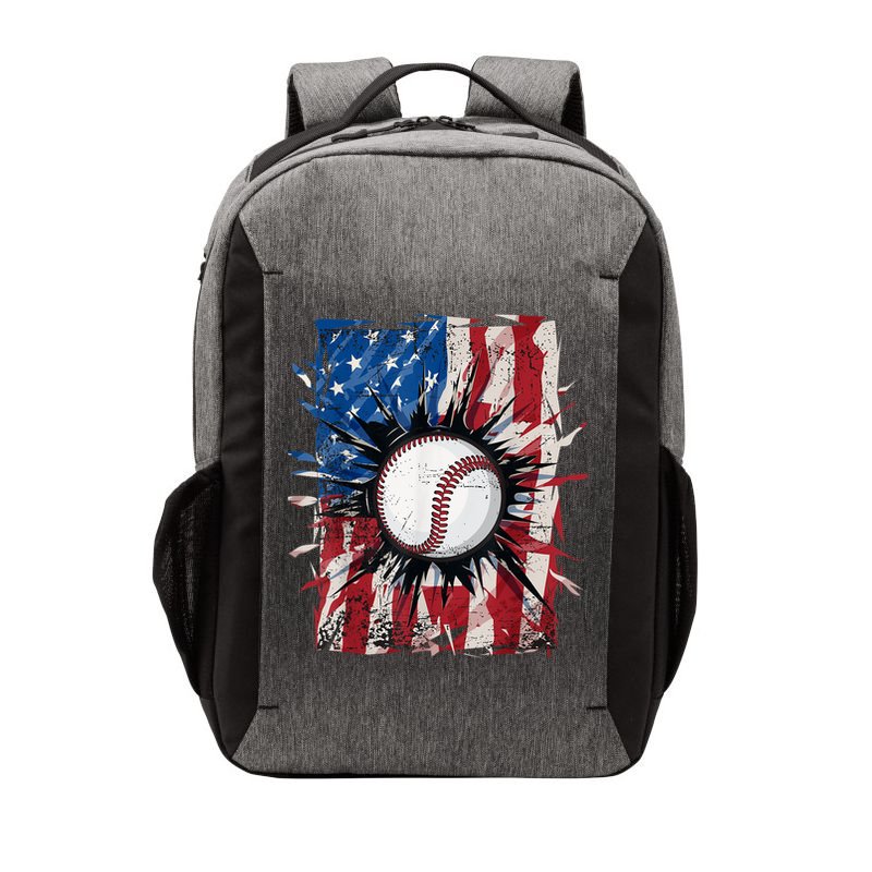 Patriotic Baseball 4th Of July Usa American Flag Vector Backpack