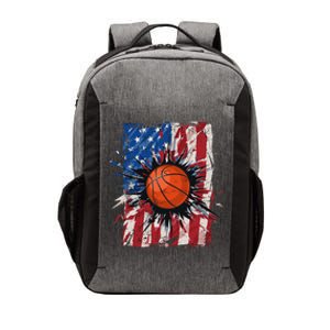 Patriotic Basketball 4th of July USA American Flag Vector Backpack