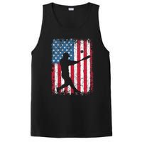 Patriotic Baseball 4th Of July Men USA American Flag PosiCharge Competitor Tank