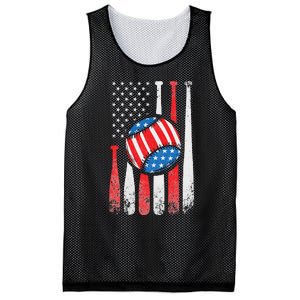 Patriotic Baseball 4th Of July USA American Flag Mesh Reversible Basketball Jersey Tank