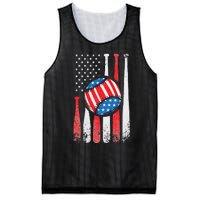 Patriotic Baseball 4th Of July USA American Flag Mesh Reversible Basketball Jersey Tank