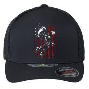 Patriotic Basketball 4th Of July Usa Flag Flexfit Unipanel Trucker Cap