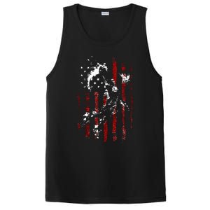 Patriotic Basketball 4th Of July Usa Flag PosiCharge Competitor Tank