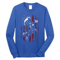 Patriotic Basketball 4th Of July Usa Flag Long Sleeve Shirt