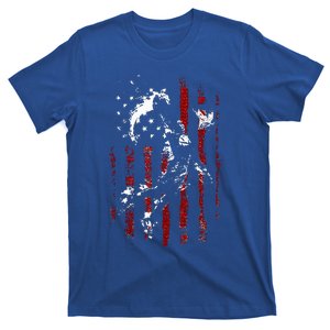 Patriotic Basketball 4th Of July Usa Flag T-Shirt