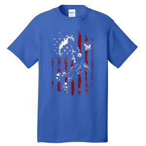 Patriotic Basketball 4th Of July Usa Flag Tall T-Shirt