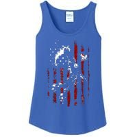 Patriotic Basketball 4th Of July Usa Flag Ladies Essential Tank