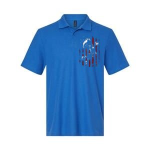 Patriotic Basketball 4th Of July Usa Flag Softstyle Adult Sport Polo