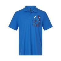 Patriotic Basketball 4th Of July Usa Flag Softstyle Adult Sport Polo