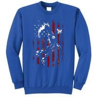 Patriotic Basketball 4th Of July Usa Flag Tall Sweatshirt