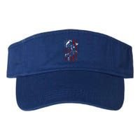 Patriotic Basketball 4th Of July Usa Flag Valucap Bio-Washed Visor