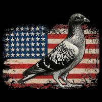 Pigeon Bird 4th of July USA Patriotic Gift pigeon USA flag Button