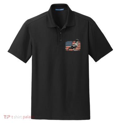 Pigeon Bird 4th of July USA Patriotic Gift pigeon USA flag Dry Zone Grid Polo