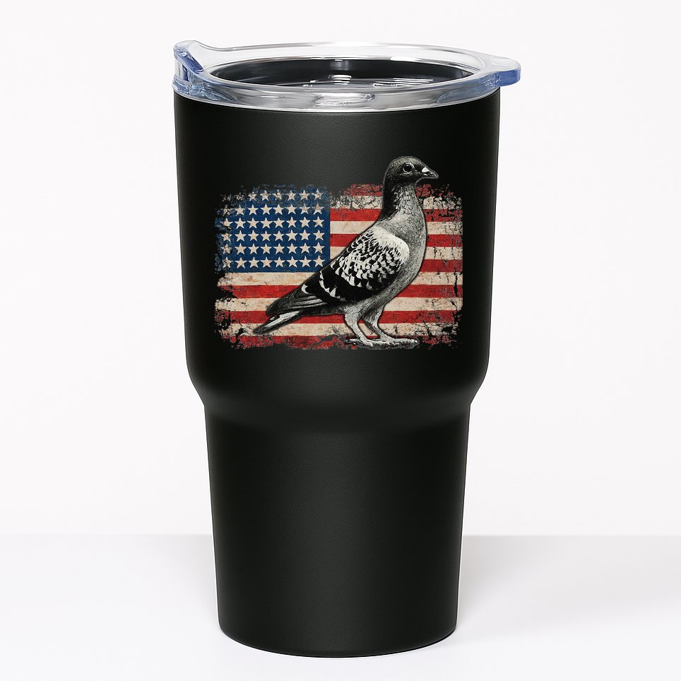 Pigeon Bird 4th of July USA Patriotic Gift pigeon USA flag Tumbler