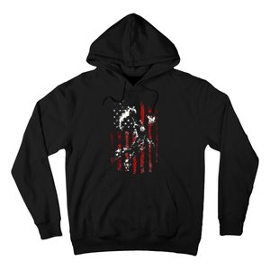 Patriotic Basketball 4th Of July Usa American Flag Hoodie