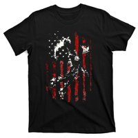 Patriotic Basketball 4th Of July Usa American Flag T-Shirt