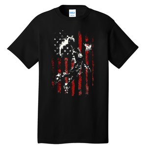 Patriotic Basketball 4th Of July Usa American Flag Tall T-Shirt