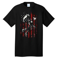 Patriotic Basketball 4th Of July Usa American Flag Tall T-Shirt