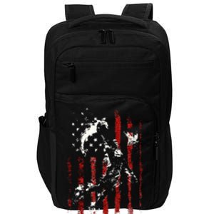 Patriotic Basketball 4th Of July Usa American Flag Impact Tech Backpack