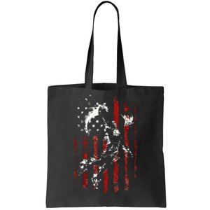 Patriotic Basketball 4th Of July Usa American Flag Tote Bag