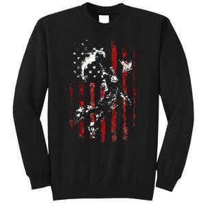 Patriotic Basketball 4th Of July Usa American Flag Tall Sweatshirt