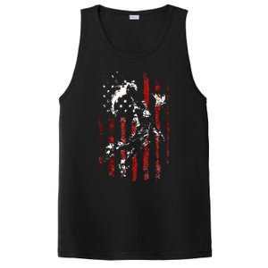 Patriotic Basketball 4th Of July Usa American Flag PosiCharge Competitor Tank