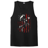 Patriotic Basketball 4th Of July Usa American Flag PosiCharge Competitor Tank