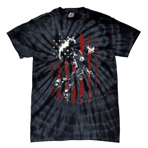 Patriotic Basketball 4th Of July Usa American Flag Tie-Dye T-Shirt