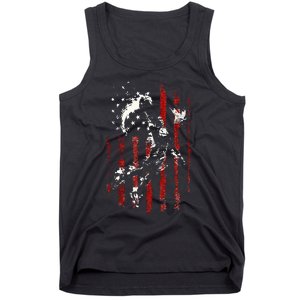 Patriotic Basketball 4th Of July Usa American Flag Tank Top