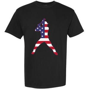 Patriotic Baseball 4th Of July USA American Flag Garment-Dyed Heavyweight T-Shirt