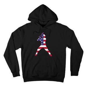 Patriotic Baseball 4th Of July USA American Flag Hoodie