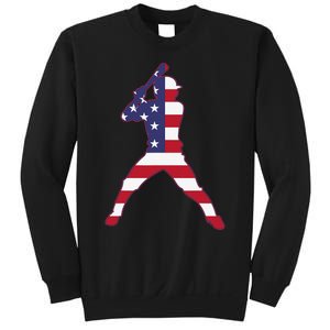 Patriotic Baseball 4th Of July USA American Flag Sweatshirt