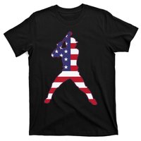 Patriotic Baseball 4th Of July USA American Flag T-Shirt