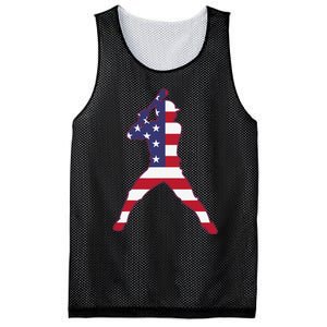 Patriotic Baseball 4th Of July USA American Flag Mesh Reversible Basketball Jersey Tank