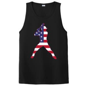 Patriotic Baseball 4th Of July USA American Flag PosiCharge Competitor Tank